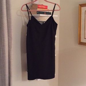 NWOT black slip dress